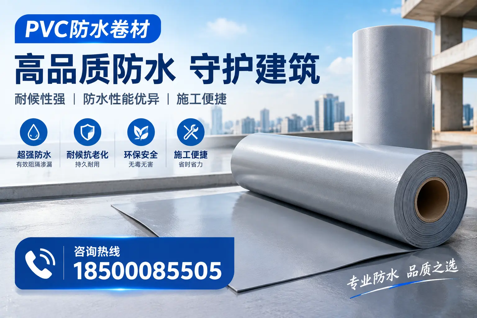 PVC防水卷材的防水效果评测，适合焦作的科学依据